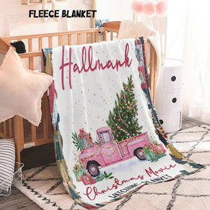 Personalized This Is My HM Movie Watching Blanket, Christmas Family Woven Blanket,Family Christmas Blanket,Cozy Holiday Movie Watching Throw