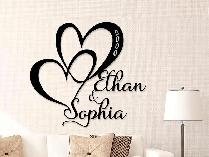 Personalized Wedding Gift for Couple, Custom Infinity Sign Wedding Date Sign, Metal Engagement Gift, Anniversary Gift, Bridal Shower Gift