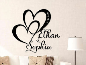 Personalized Wedding Gift for Couple, Custom Infinity Sign Wedding Date Sign, Metal Engagement Gift, Anniversary Gift, Bridal Shower Gift