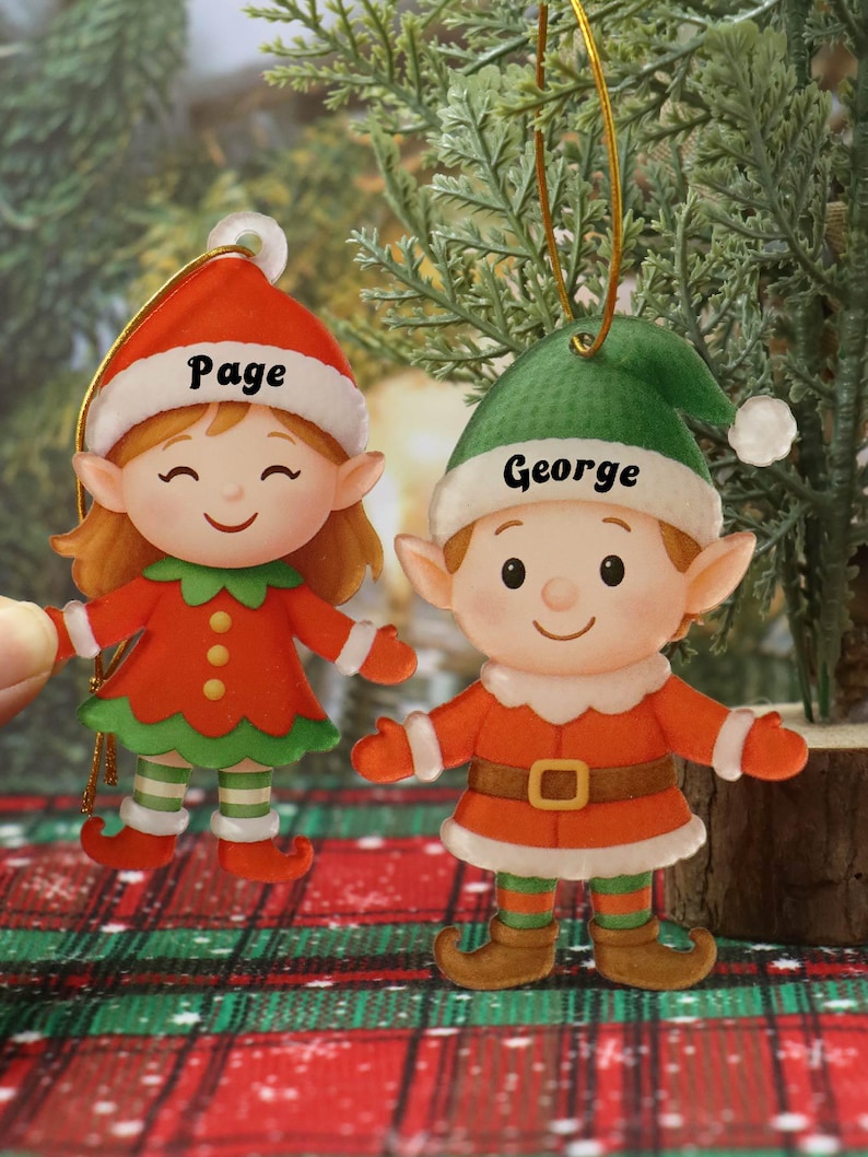 Personalized Boy, Girl Christmas Ornaments, Custom Name Christmas Tree Ornaments, Acrylic, Bag Charms, Christmas, Christmas Gifts, Boy, Girl