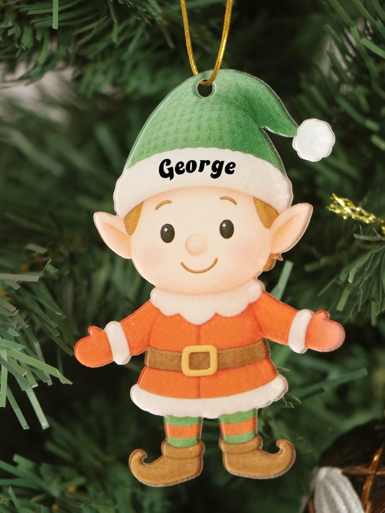 Personalized Boy, Girl Christmas Ornaments, Custom Name Christmas Tree Ornaments, Acrylic, Bag Charms, Christmas, Christmas Gifts, Boy, Girl