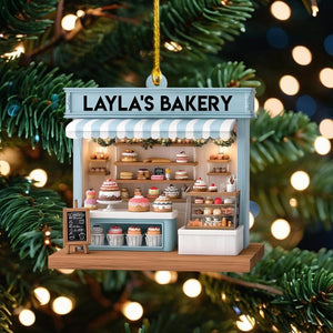 Custom Name Bakery Christmas Ornament, Personalized Bakery Keepsake 2025 Gift, Acrylic Ornament 2D FLAT, Gift For Baking Lover, Xmas Decor
