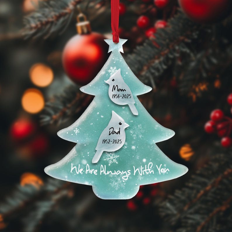 Custom Memorial Christmas Ornament, Remembrance Keepsake, In Loving Memory Ornament, Loss Of Loved One Ornament, Sympathy Gifts