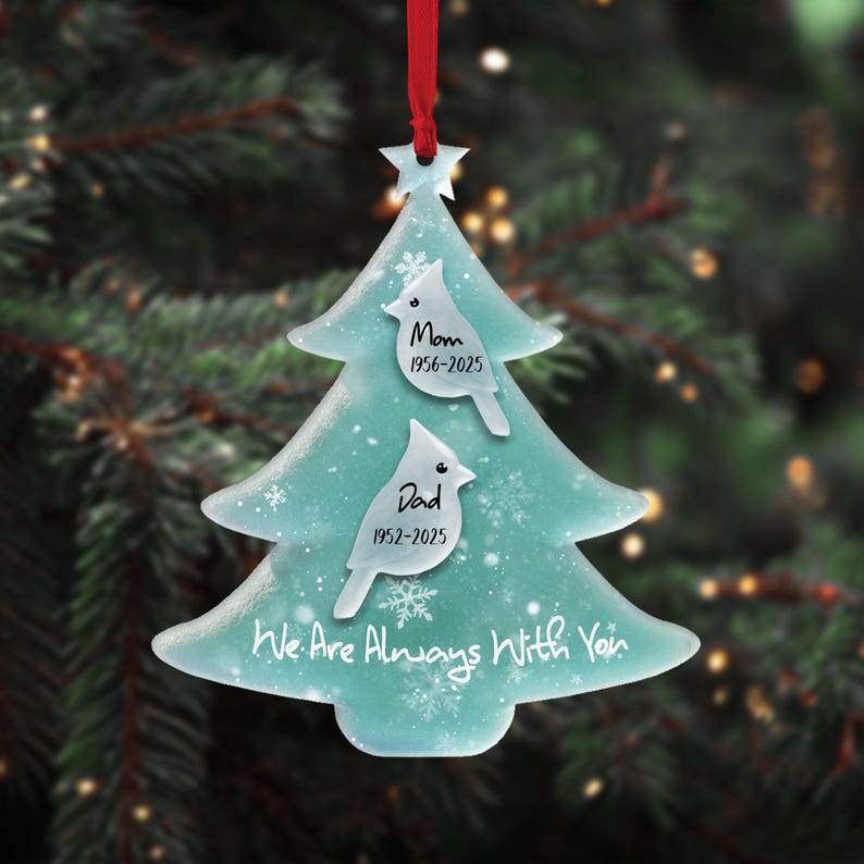 Custom Memorial Christmas Ornament, Remembrance Keepsake, In Loving Memory Ornament, Loss Of Loved One Ornament, Sympathy Gifts