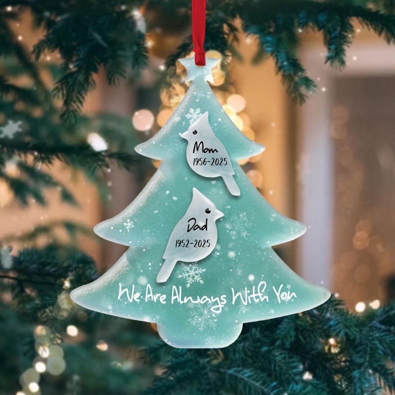 Custom Memorial Christmas Ornament, Remembrance Keepsake, In Loving Memory Ornament, Loss Of Loved One Ornament, Sympathy Gifts