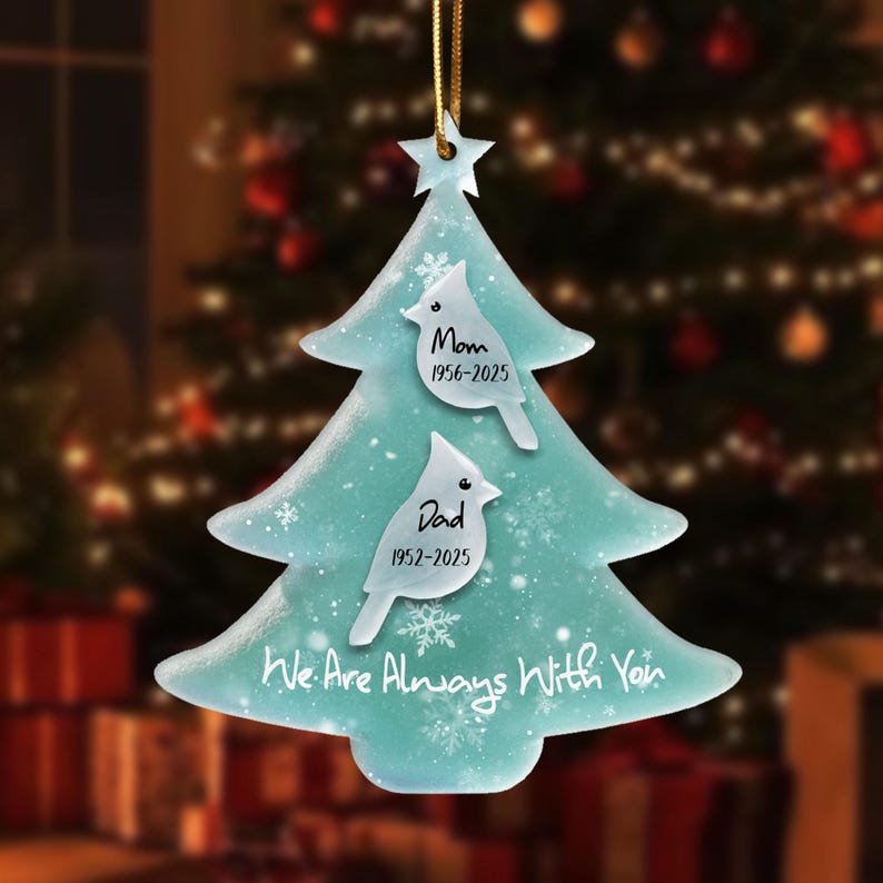 Custom Memorial Christmas Ornament, Remembrance Keepsake, In Loving Memory Ornament, Loss Of Loved One Ornament, Sympathy Gifts