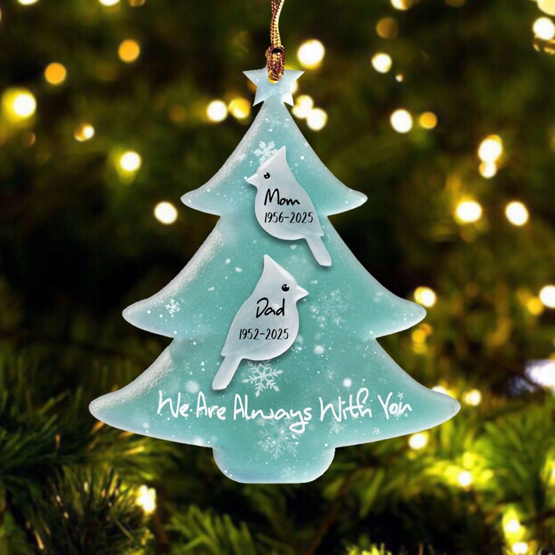 Custom Memorial Christmas Ornament, Remembrance Keepsake, In Loving Memory Ornament, Loss Of Loved One Ornament, Sympathy Gifts