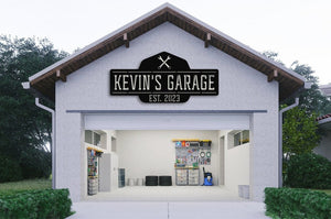 Custom Garage Sign, Personalized Garage Signs, Metal Garage Signs, Garage Hanging sign, Father s Day Gift, Wall Art For Dad, Gift With Name,