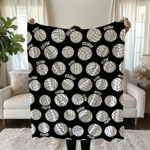 Personalized Volleyball Blanket: Custom Team blanket ,Minky or Sherpa Fleece