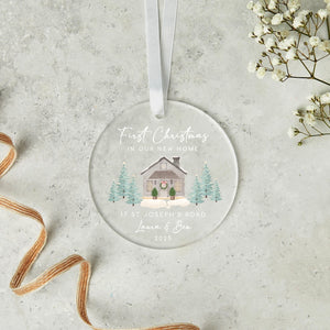 New Home Personalised Frosted Christmas Ornament New Home Gift | Christmas In New Home | First Home 2025 | Christmas Gift | Christmas