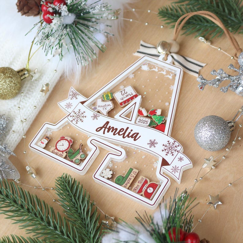 Personalized Baby's First Christmas Ornament: Acrylic Keepsake Gift