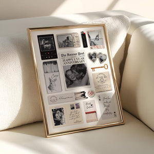 Custom Matchbox Art Template DIY Canva Matchbook Poster First Anniversary Gift for Boyfriend or Girlfriend Custom Birthday Wall Art Print