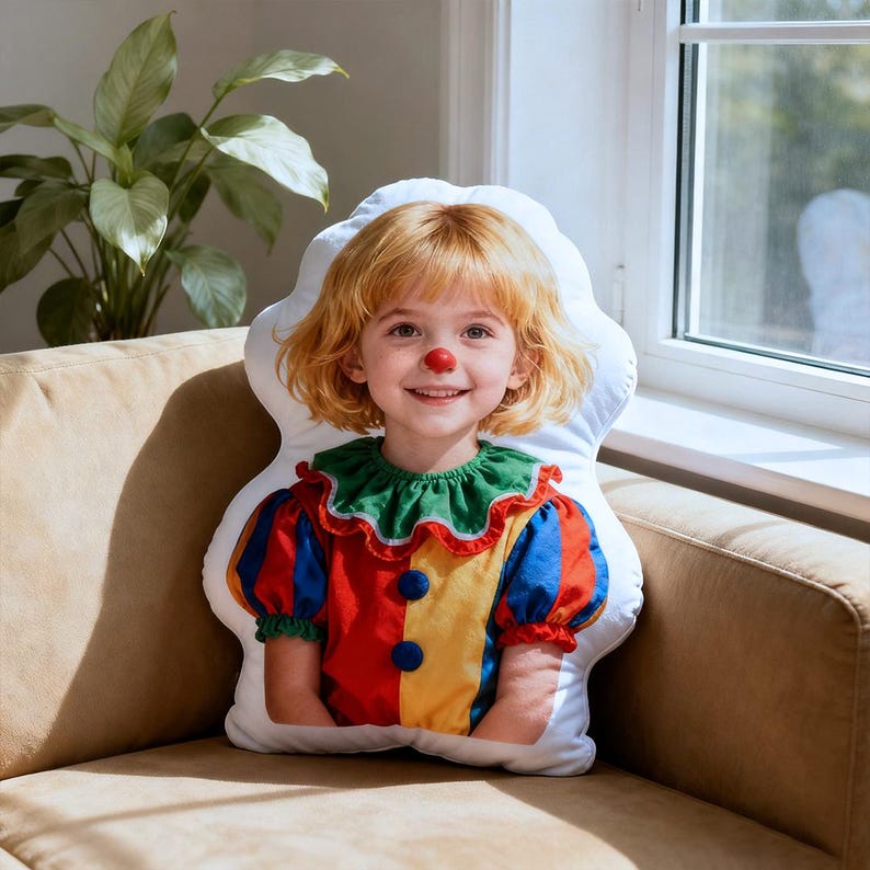 Personalized Photo Pillow, Custom Face Pet Pillow, Unique Gift for Family, Kids, Couples & Pets, Funny Cutout Pillow Keepsake