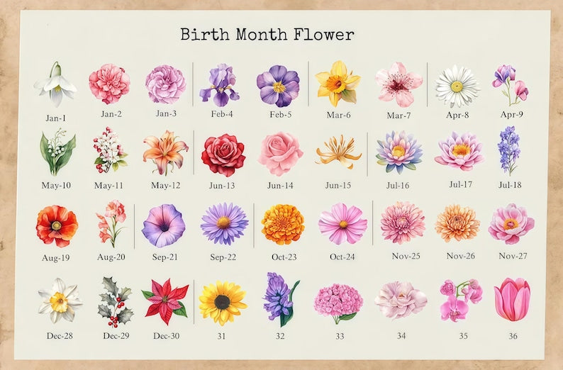 Custom Grandma's Garden Birth Month Flowers Night Light, Acrylic LED Light, Mother Lamp, Grandma Gift from Grandkids, Mother's Day Gift