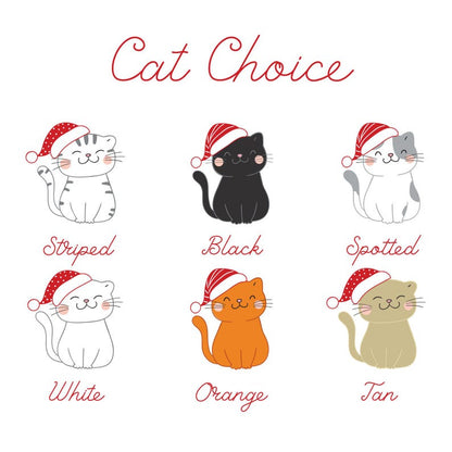Personalized Cat Christmas Stocking, Custom Pet Name Stocking, Cute Kitty Holiday Decor, Cat Lover Gift, Cat Stocking for Fireplace