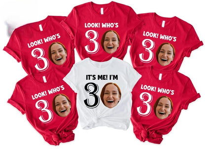 30th Birthday Group Shirts, Turning 30 Birthday Custom Face Shirt, Look Who's Thirty, Personalised 30th Birthday Shirts, 30th Birthday Funny