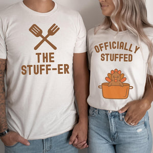 Thanksgiving Pregnancy Announcement Shirts: Funny Matching Couple Reveal Tees