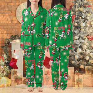 6 7 Christmas Pajamas, Six Seven 6 7 Meme Funny Christmas Pajama Sets, Meme shirt, Funny Pajama Christmas Pants for Women Men,Home Wear Set