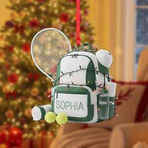 Custom Tennis Bag Ornament Name Sports Decor