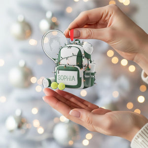 Custom Tennis Bag Ornament Name Sports Decor