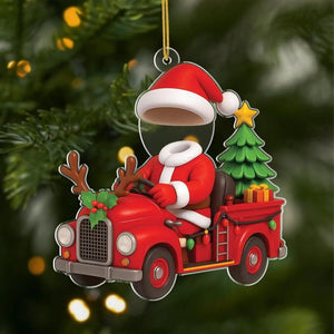 Custom Face Baby Ornament, Funny Baby Kid Photo Ornament, Kids In Christmas Costume, Babys First Christmas Ornament, Grandkids Ornament