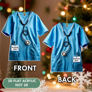 Scrubs Nurse Ornament, Nurse Ornament, Doctor Ornament, RN Student Gifts, New Nurse Gift, Gift for Nurse, Healthcare Worker, Medical Student