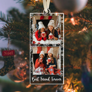 Personalized Photo Strip Ornament, Custom Family Photo Christmas Ornament, Besties Xmas Gift, Pet 1st Christmas Keepsake, Picture Keepsake