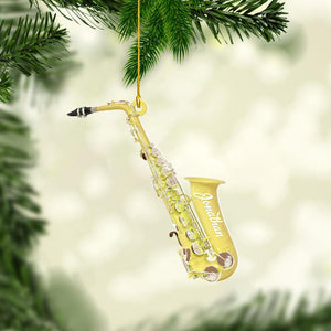 Personalized Saxophone Ornament 2D, Saxophone Christmas Ornament , Saxophone Player, Saxophone Gifts, Music Ornament, Xmas 2025