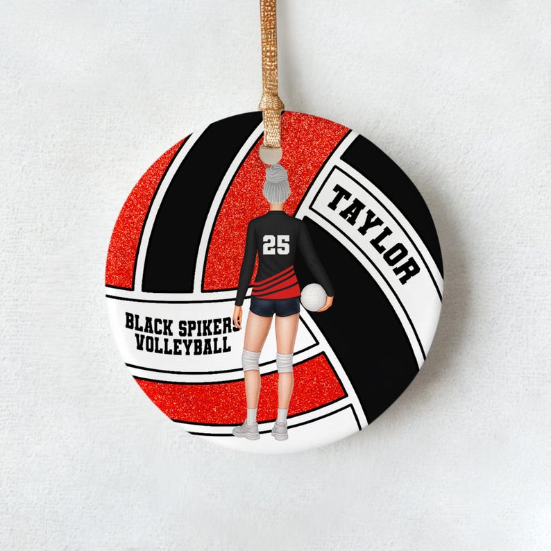 Volleyball Girl Ornament, Custom Volleyball Player Christmas Ornament, Sports Ornament 2025, Christmas Gift for Sport Lover, Christmas Gifts
