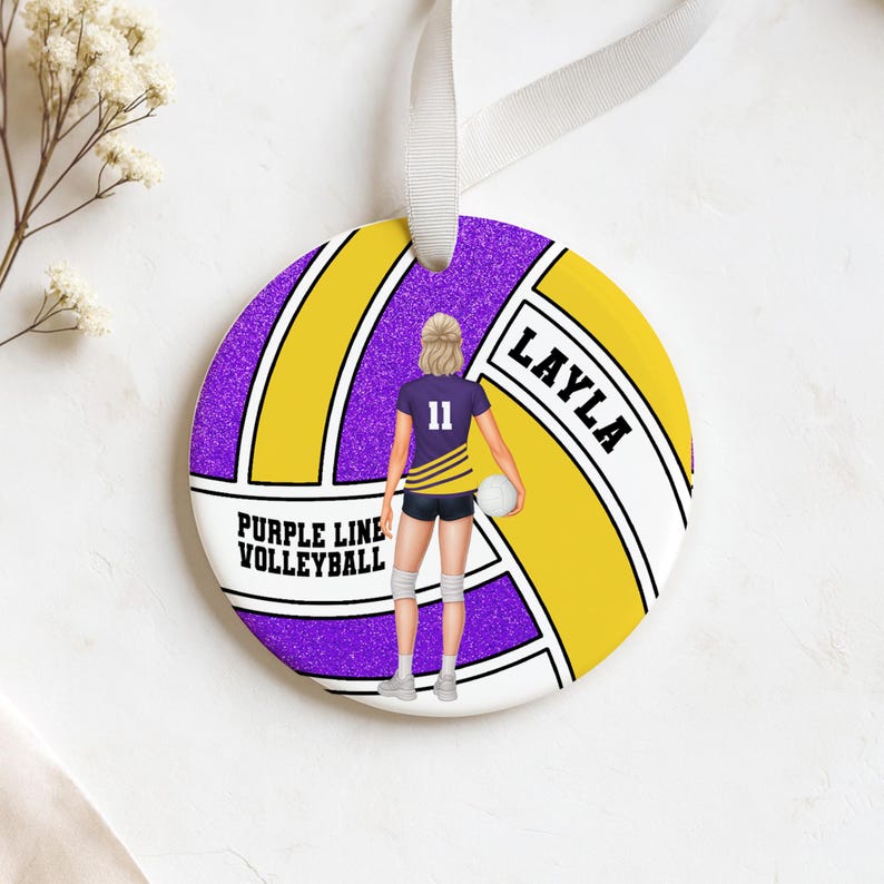 Volleyball Girl Ornament, Custom Volleyball Player Christmas Ornament, Sports Ornament 2025, Christmas Gift for Sport Lover, Christmas Gifts