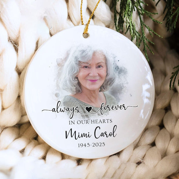 Custom Photo Memorial Ornament Dad Mom Memorial Ornament Lost Loved One Gift Sympathy Ornament Personalized Memorial Ornament Sympathy Gift
