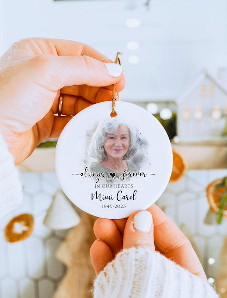 Custom Photo Memorial Ornament Dad Mom Memorial Ornament Lost Loved One Gift Sympathy Ornament Personalized Memorial Ornament Sympathy Gift
