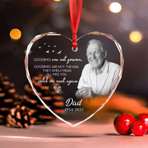 Dad Memorial Christmas Ornament: Glass Remembrance Keepsake