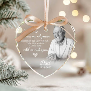 Dad Memorial Christmas Ornament: Glass Remembrance Keepsake