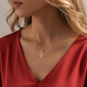 Custom Necklace, Two Letter Initial Necklace, Personalised Double Initial Necklace, Couple Necklace, Anniversary Gift,Christmas Gift for Her