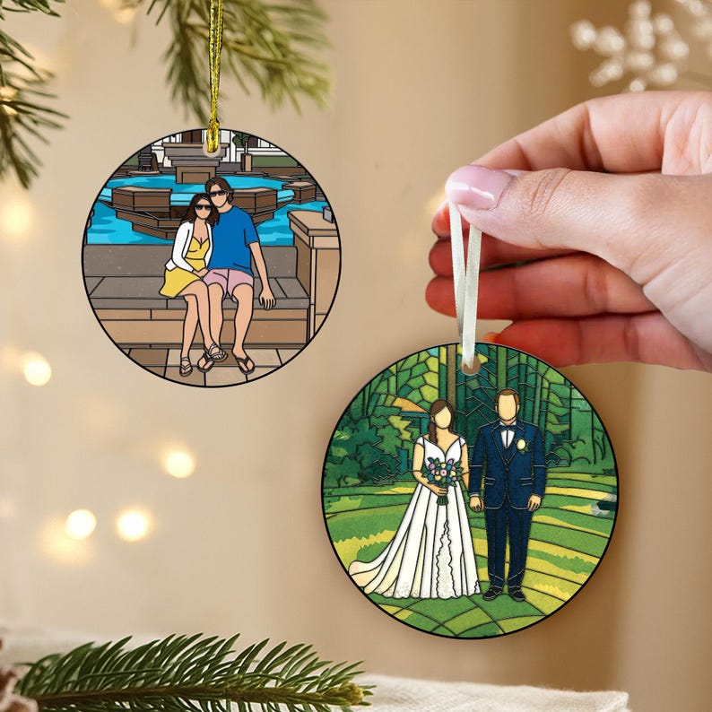 Personalized Wedding Anniversary Gift: Custom Annivesary Stained Glass, Unique Wedding Gift For Couple