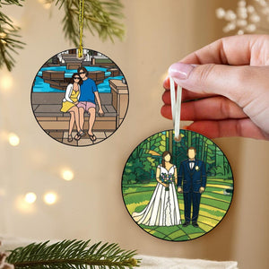 Personalized Wedding Anniversary Gift: Custom Annivesary Stained Glass, Unique Wedding Gift For Couple