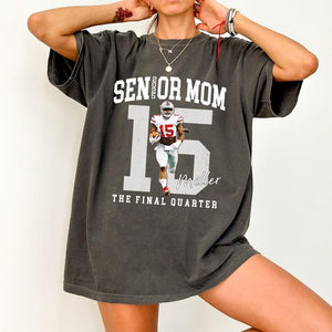 Senior Football Mom Shirt, Personalized Football Mom Shirt, Custom 2026 Senior Football Mom Gift, Game Day T-shirt, Custom Football Shirt
