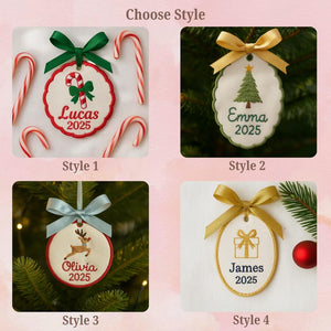 Personalized Embroidered Christmas Ornament: Handmade Keepsake