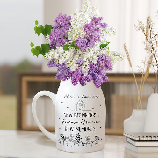 New Home Gift Plant Pot, New Home Flower Vase, Housewarming Gift Idea for Couples, Moving In Gift for Friends, New Home Christmas Ornament