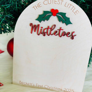 Personalized Baby s First Christmas DIY Footprint Sign, Custom Newborn Handprint Art, Baby Shower Gift, Holiday Memory Board