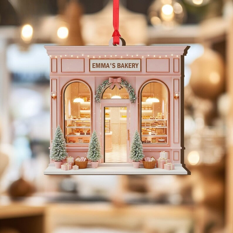 Personalized Wood Bakery Ornament, Baking Gift Ornament, Baking lover gift,Gift for Housekeeper,Baking store,Bakery Gifts,Christmas Ornament