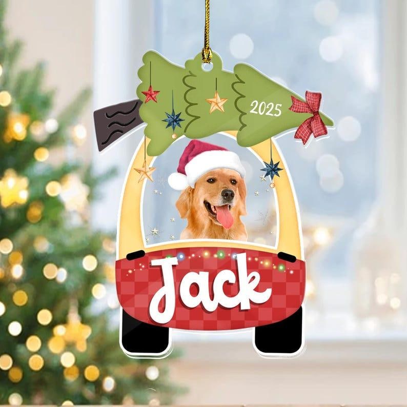 Personalized Pet Photo Christmas Ornament, Custom Dog Christmas Gift, Dog Lover Gift, Pet Christmas Gift, Christmas Tree Decoration
