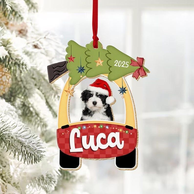 Personalized Pet Photo Christmas Ornament, Custom Dog Christmas Gift, Dog Lover Gift, Pet Christmas Gift, Christmas Tree Decoration