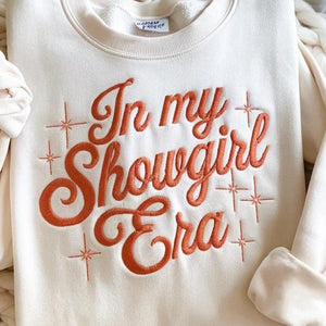 EMBROIDERED Showgirl Era Shirt, Showgirl Life Tee for Fan, In My Showgirl Era Sweatshirt for Concert, Podcast Shirt, Country Music Fan Shirt