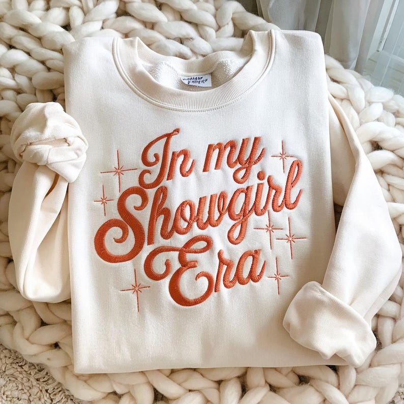 EMBROIDERED Showgirl Era Shirt, Showgirl Life Tee for Fan, In My Showgirl Era Sweatshirt for Concert, Podcast Shirt, Country Music Fan Shirt