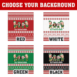 Personalized Family Elf Christmas Sweater 2025, Custom Photo & Name Ugly Xmas Sweater, Matching Holiday Party Outfit for Family and Friends