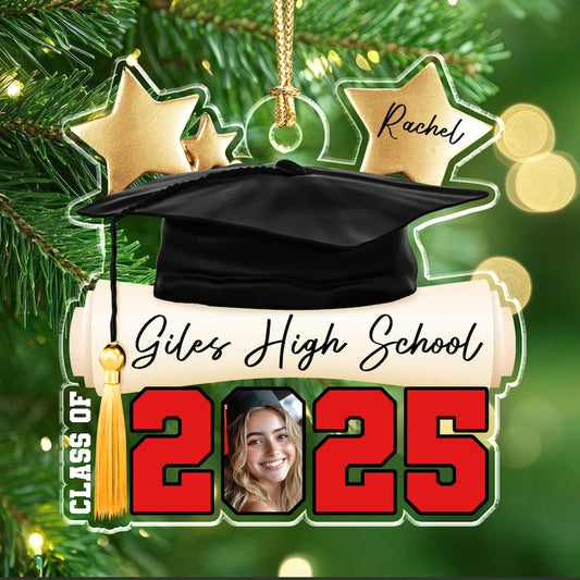 High School Graduation Christmas Ornament: Custom Acrylic Photo Gifts