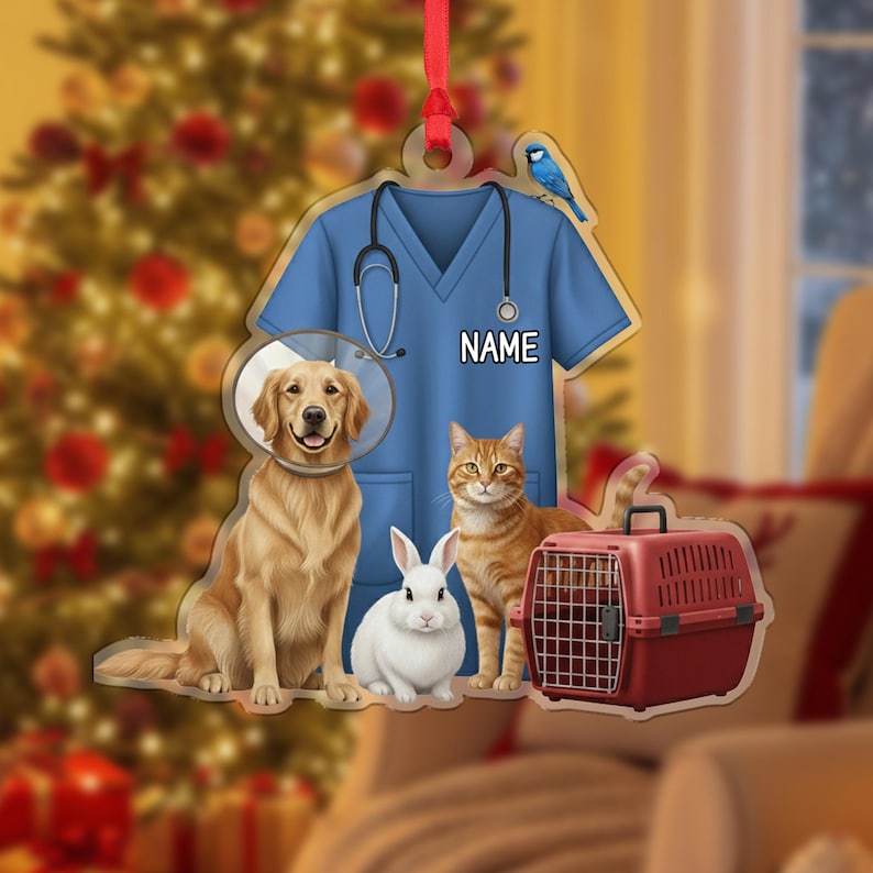 Personalized Veterinarian Christmas Ornament
