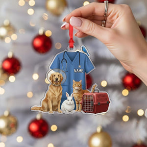 Personalized Veterinarian Christmas Ornament Funny Christmas Tree Decoration Custom Name Christmas Ornament